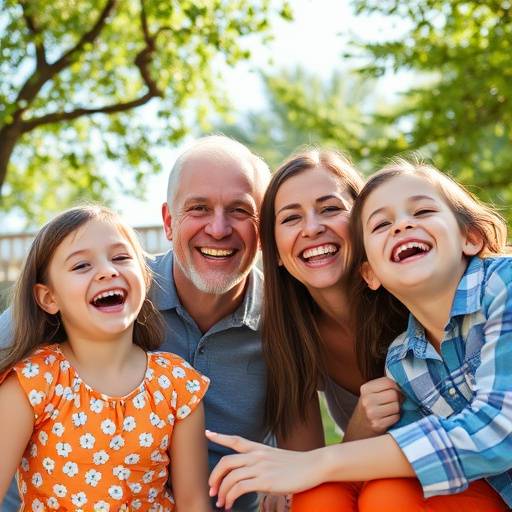 A family enjoying themselves outdoors, representing financial security