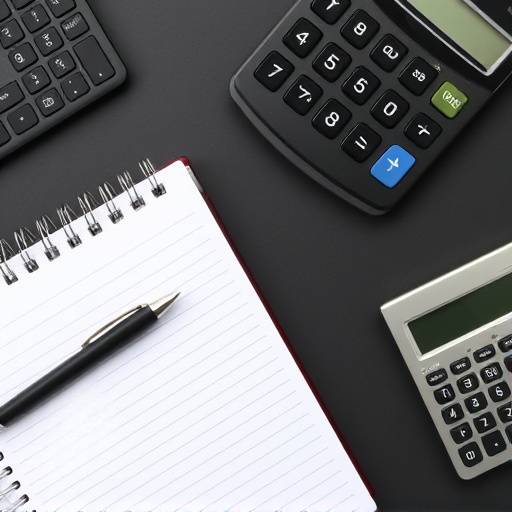 Financial notebook with pen and calculator, symbolizing financial planning