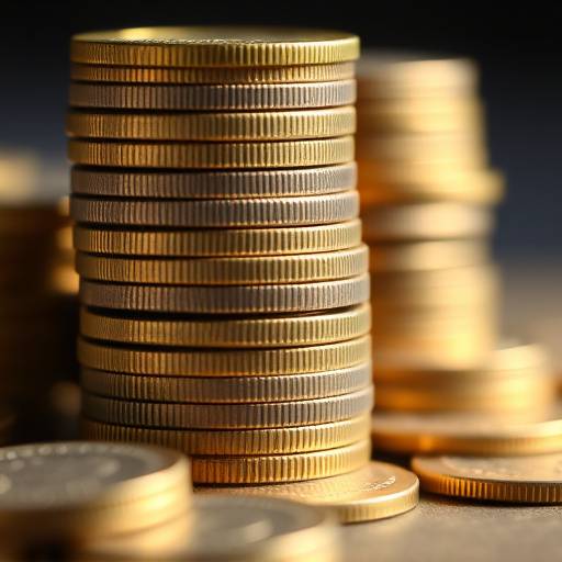 Stacks of coins representing saving money